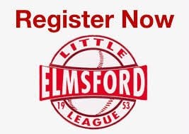Elmsford Little League registration graphic