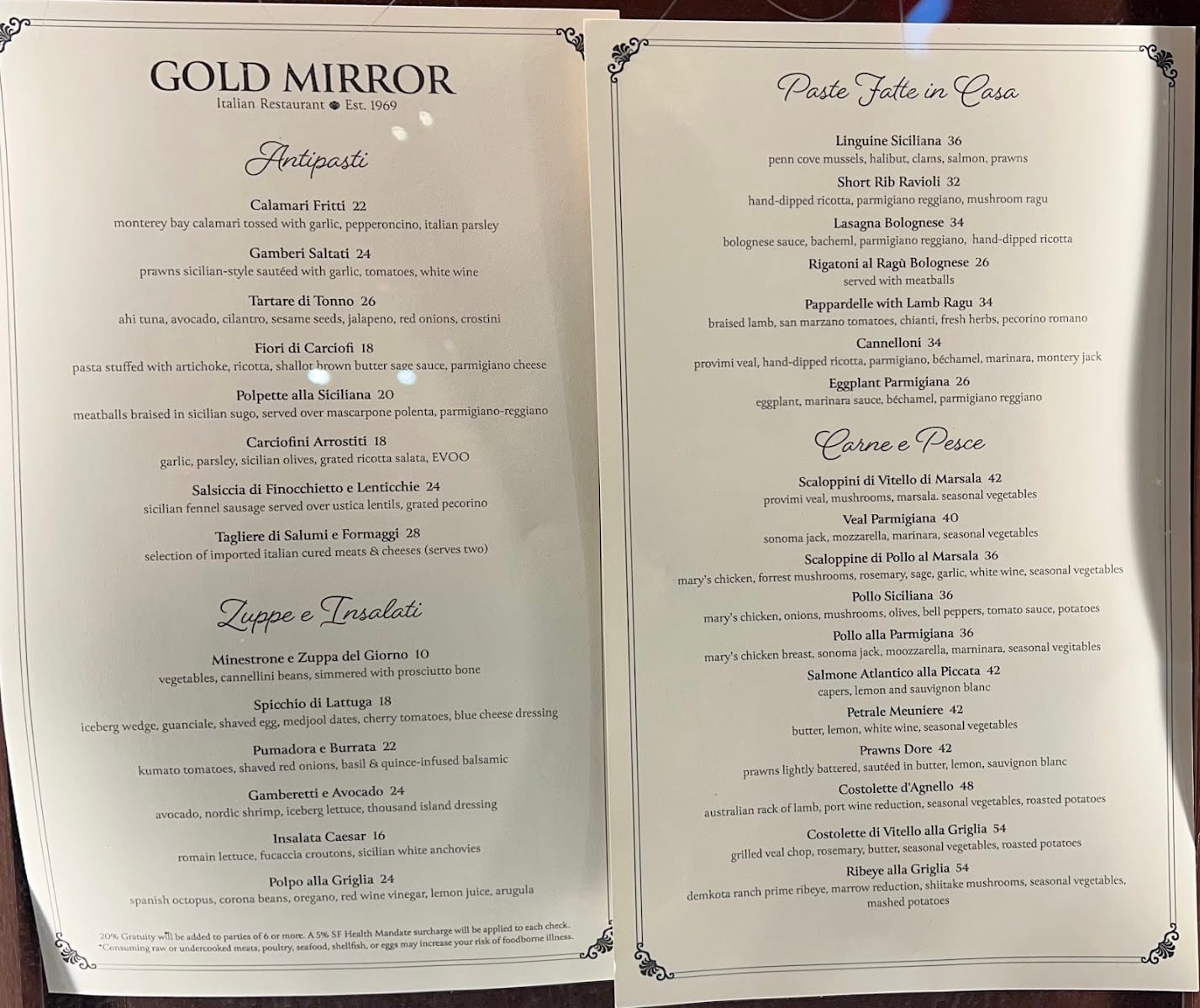 The Gold Mirror | Italian Restaurant, photo 4