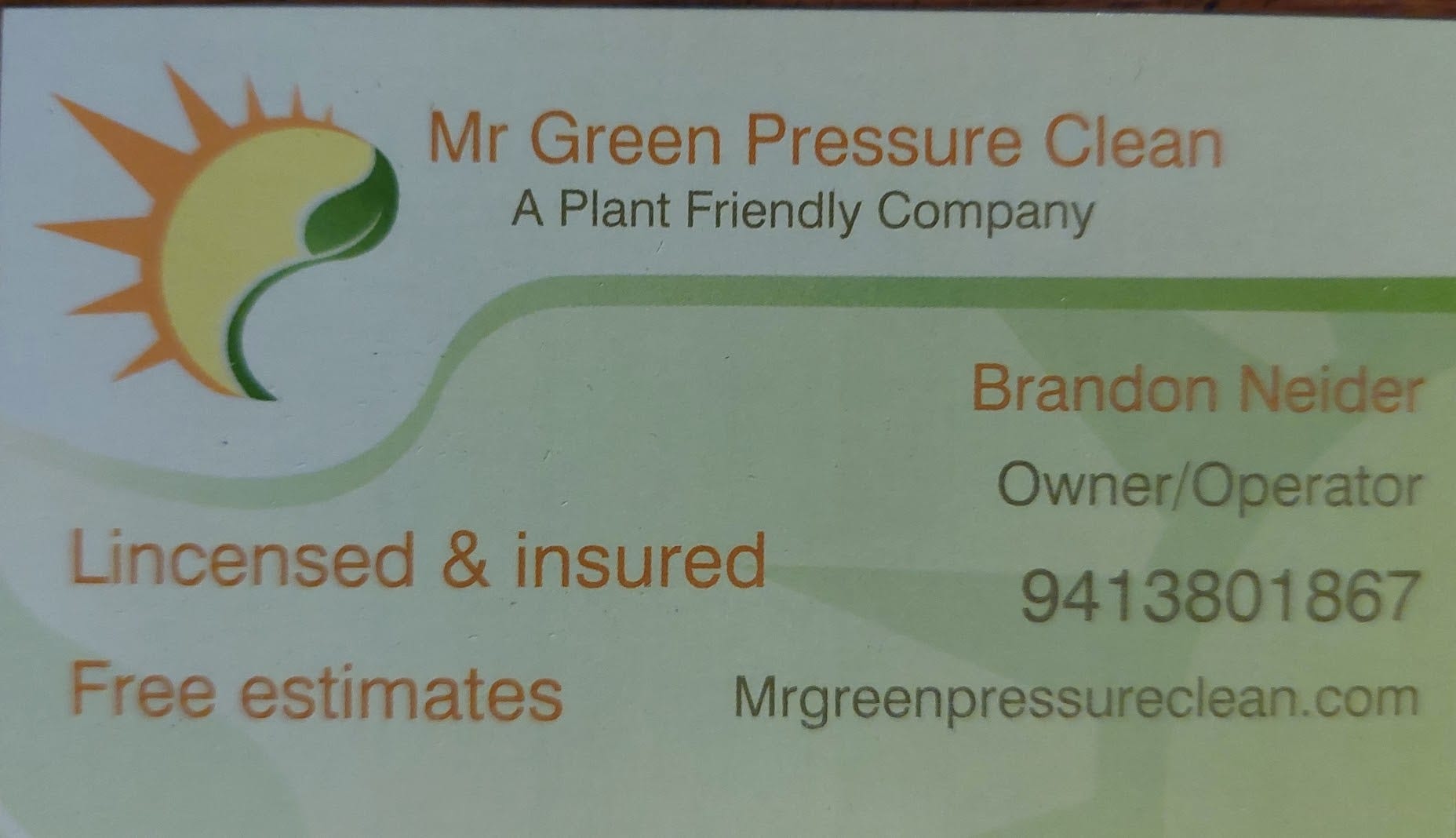 Mr Green Pressure Clean llc