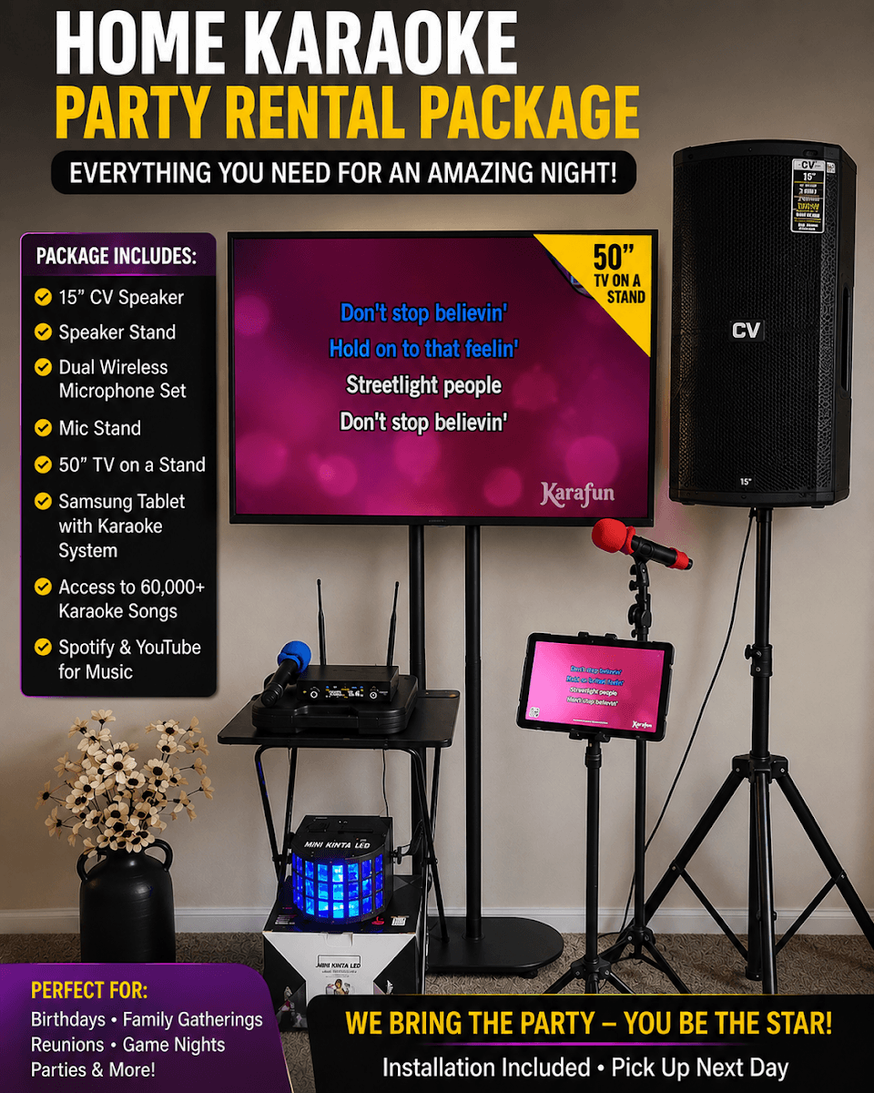 Home Karaoke Party Rentals