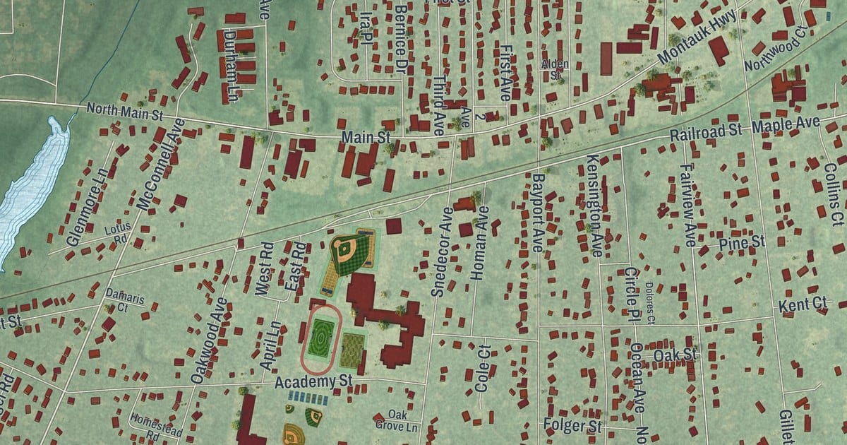 Bayport Gets Its Own Detailed Aerial Map Print