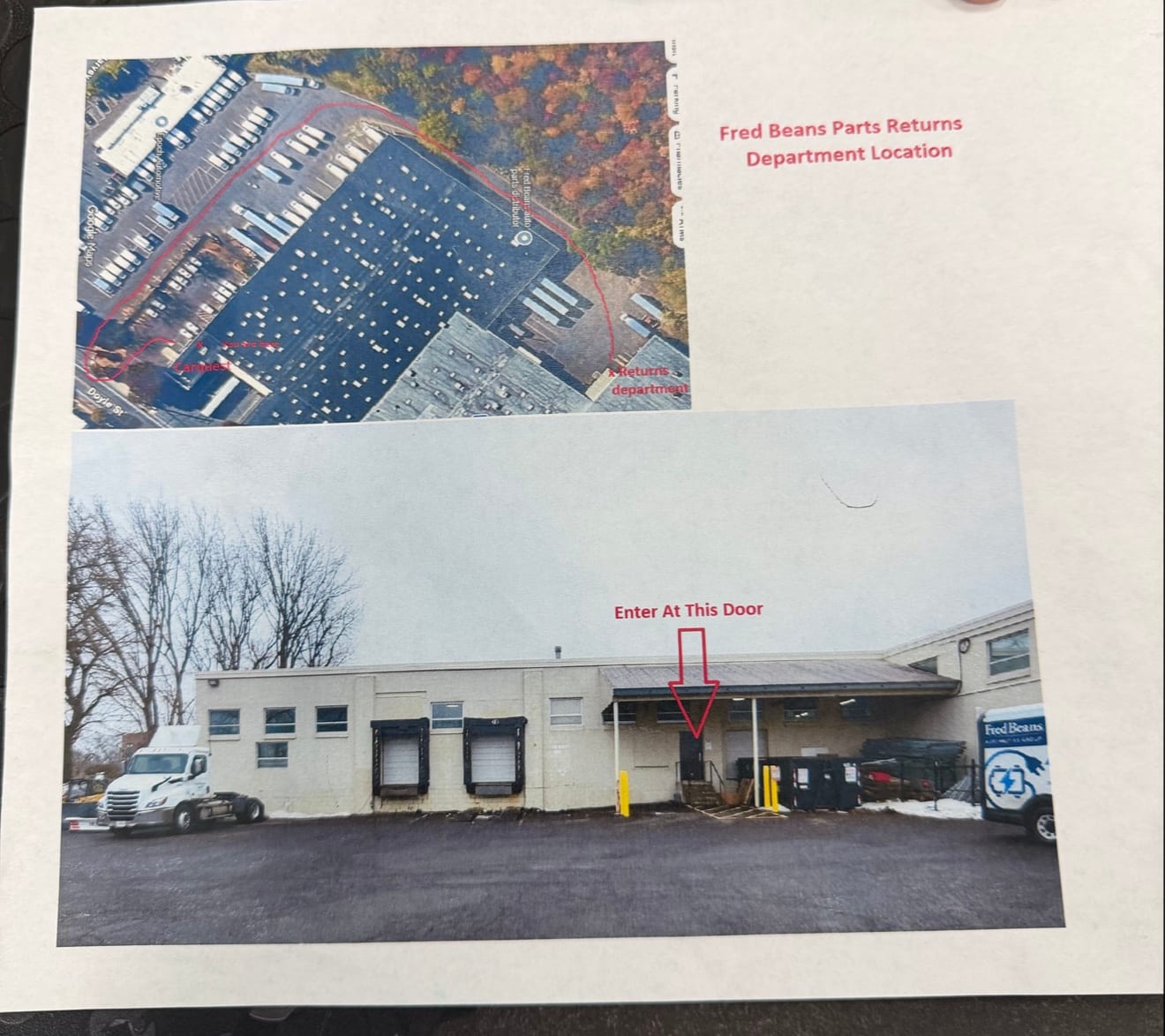Fred Beans auto parts distributor