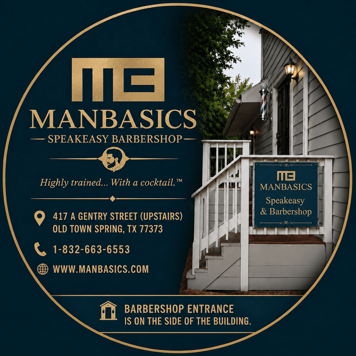 ManBasics Speakeasy Barbershop Old Town Spring
