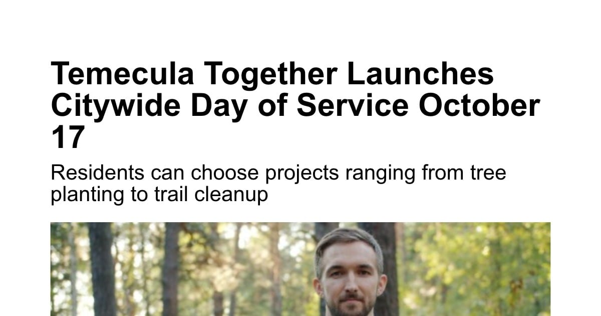 Temecula This Week: Service Day, Fall Events, Wine Country & Old Town