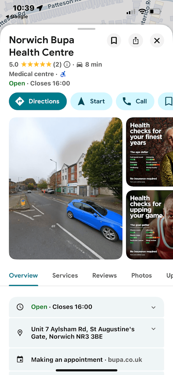 Bupa Health Centre Norwich