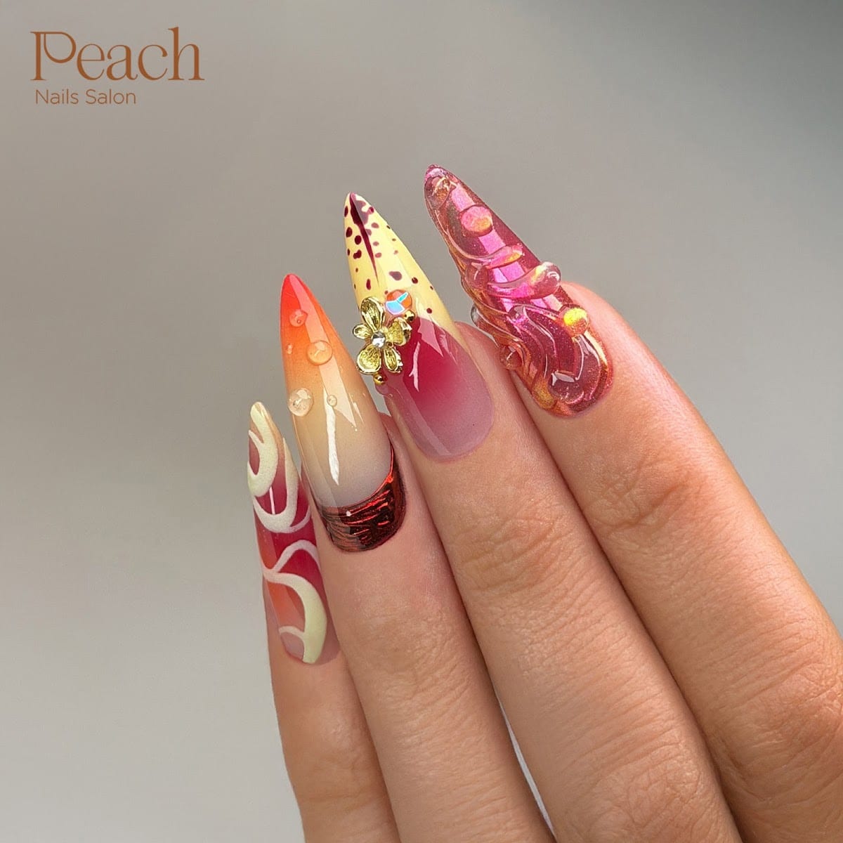 Peach Nails