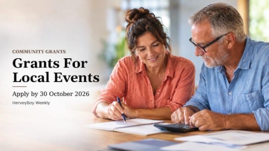 Couple preparing a grant application