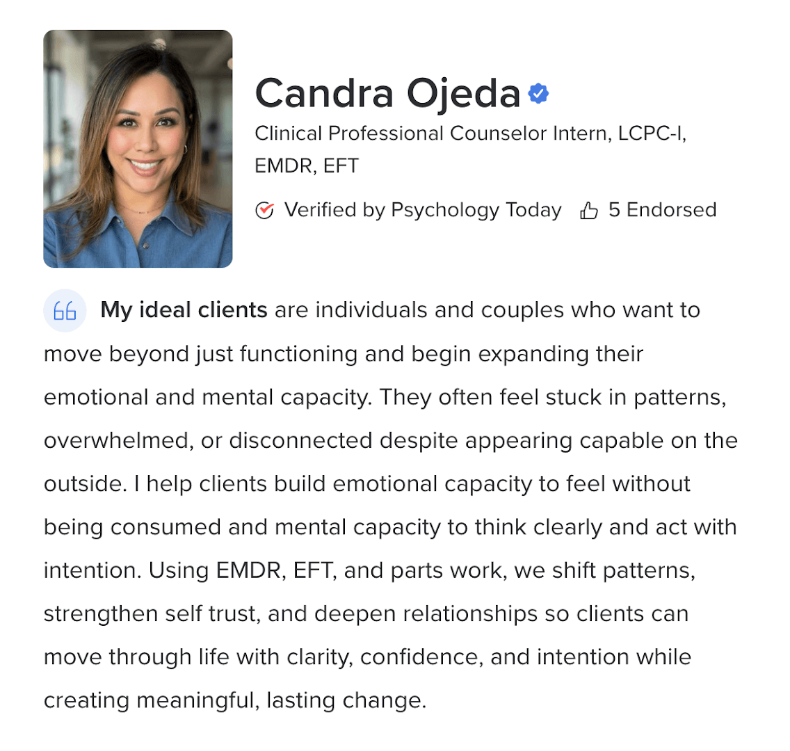 Thrive Mental Health Therapy: Candra Ojeda, Licensed Clinical Professional Counselor-Intern, photo 4