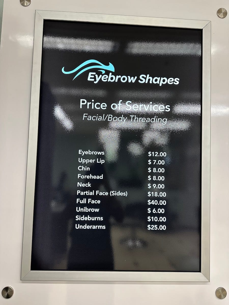 Eyebrow shapes threading
