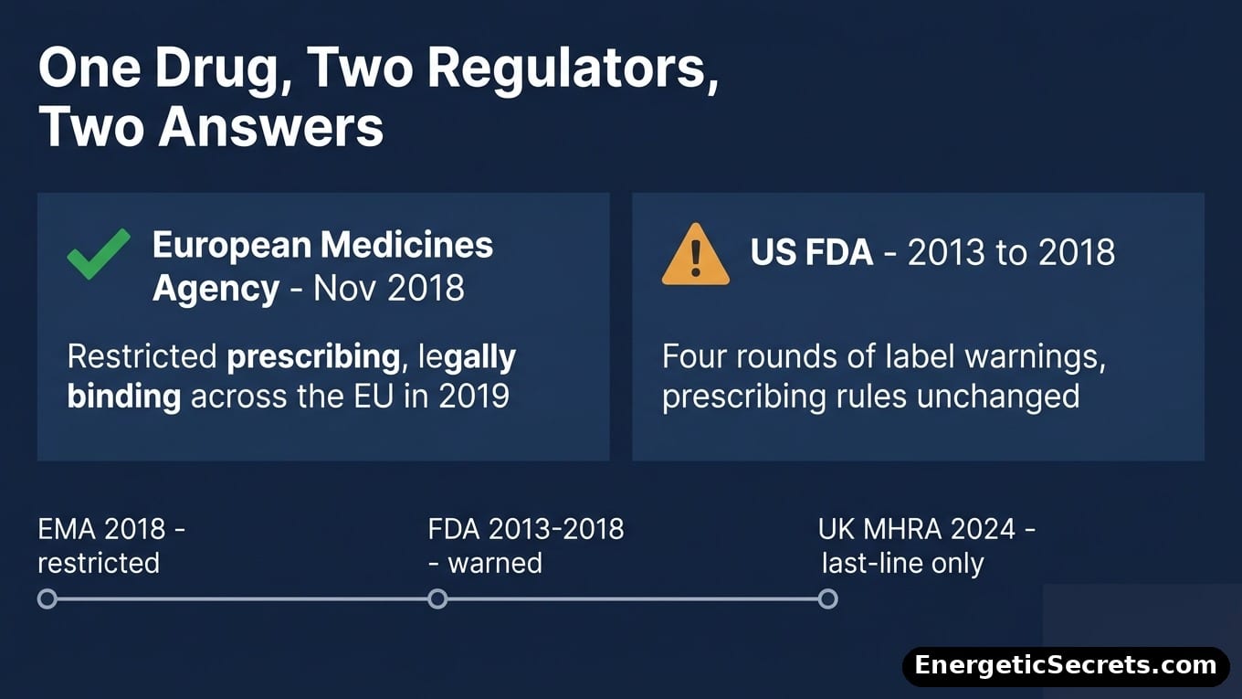 One drug, two regulators, two answers