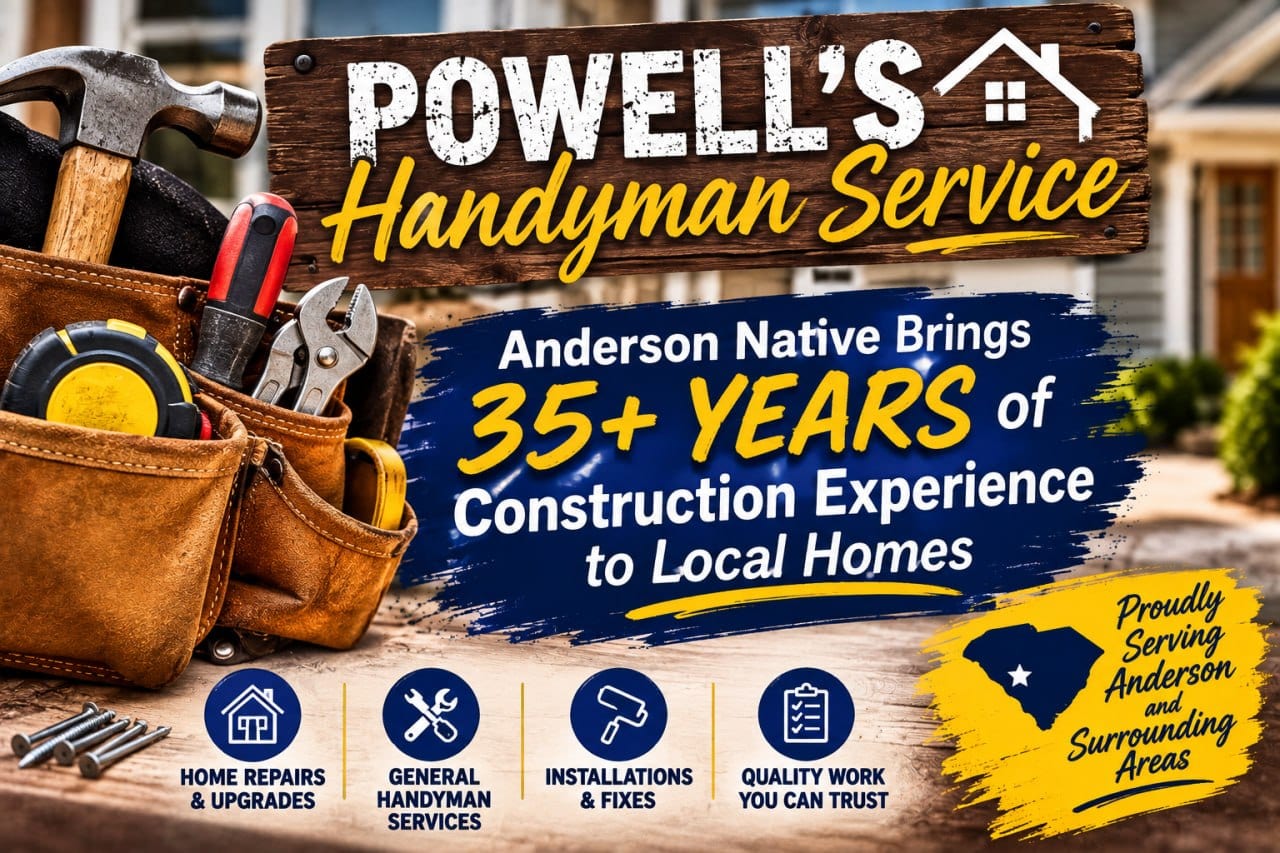Powell's Handyman Service: Anderson Native Brings 35+ Years Experience
