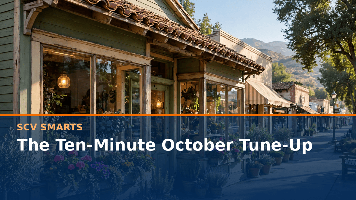 SCV SMARTS: The Ten-Minute October Tune-Up