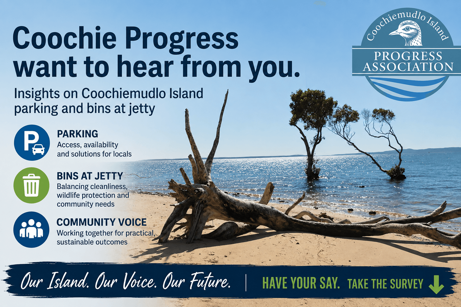 Coochiemudlo Island Community Issues: Parking, Bins at Jetty, and Local Concerns