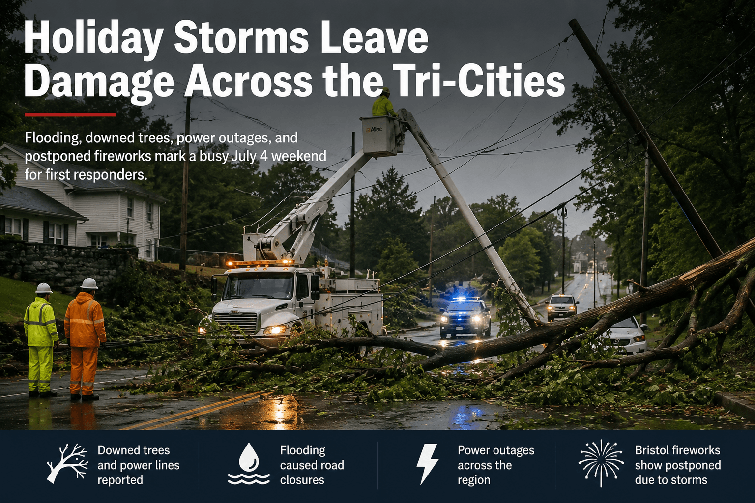 "Controversy and Chaos: Tri-Cities Hit Hard by Storms, Pence Debate, and Tax Dispute!"
