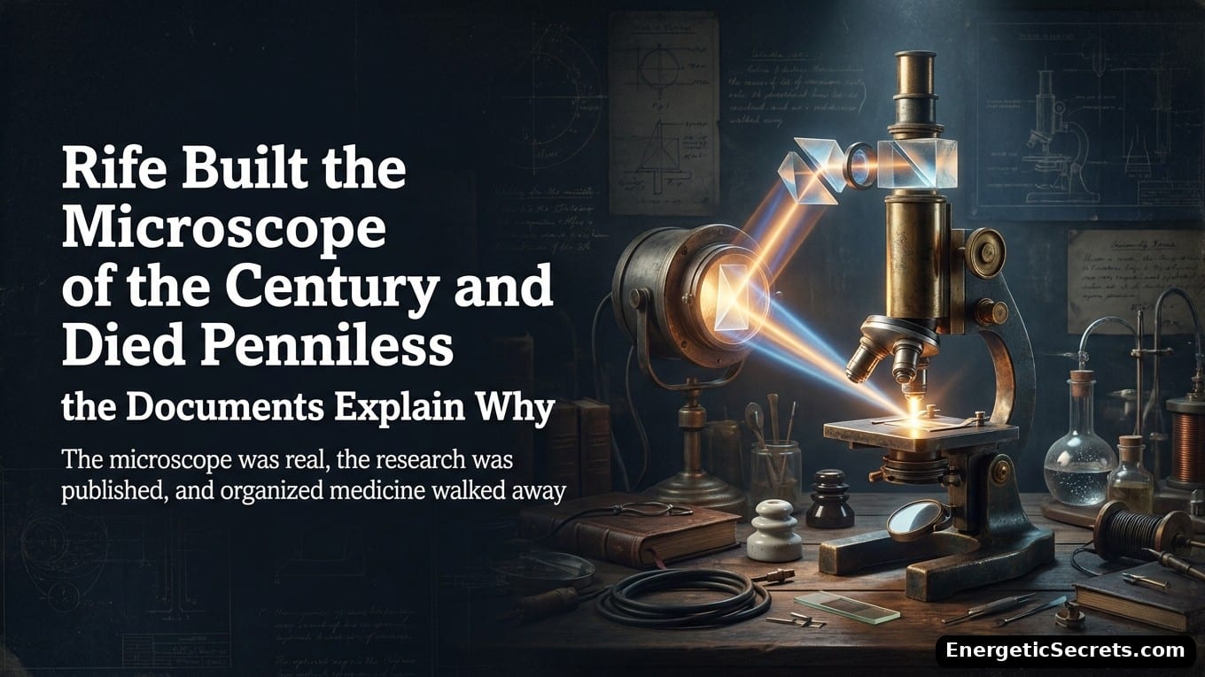 The Genius Who Saw What Science Refused To: Rife's Microscope and His Stolen Legacy
