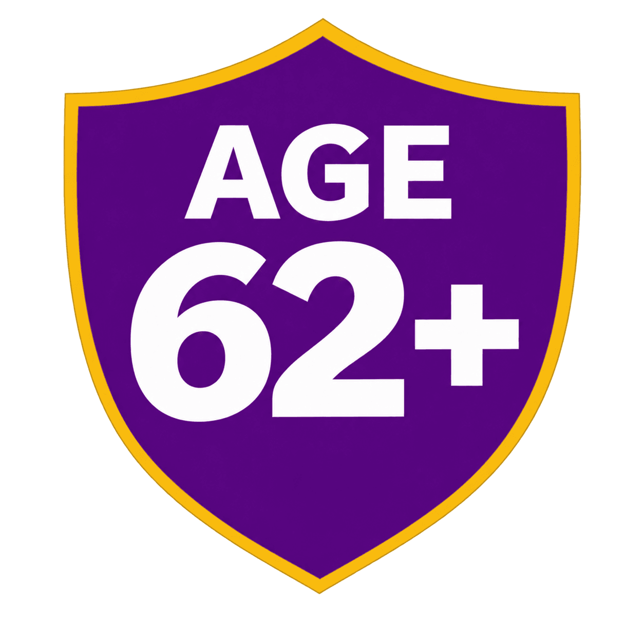 Age 62+ shield