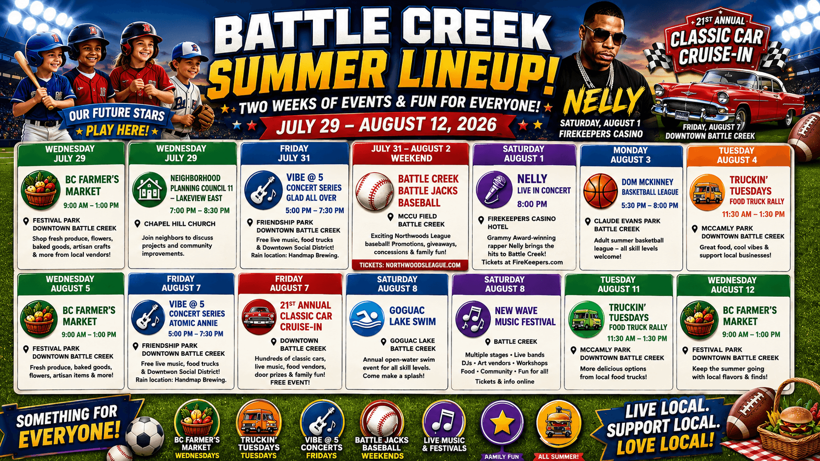 Battle Creek's Summer Event Calendar Heats Up in Early August