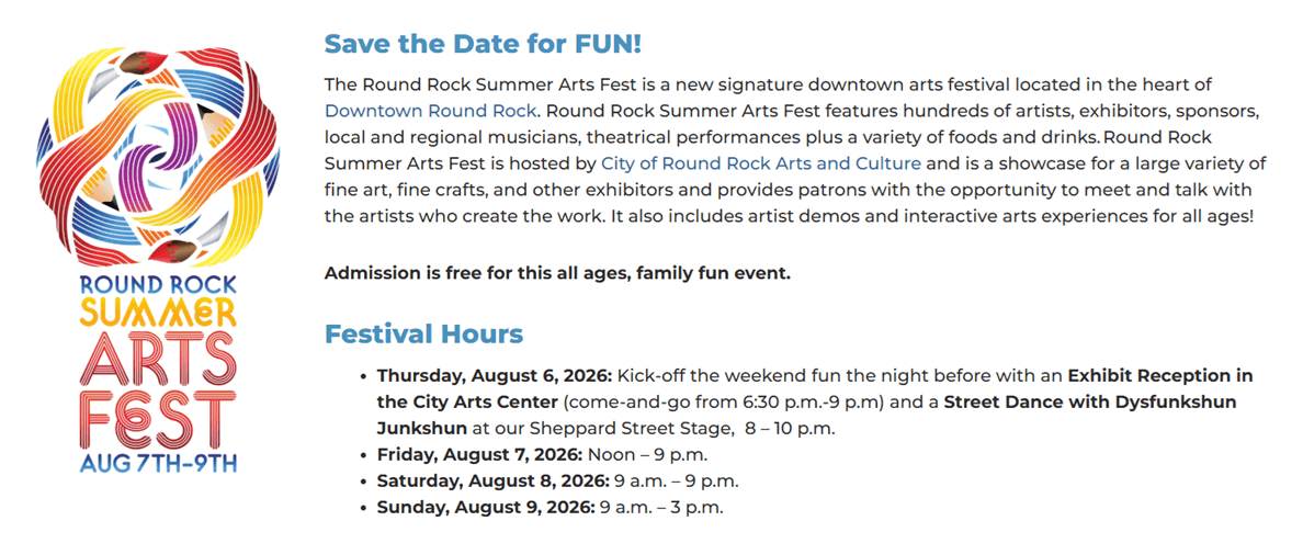 Artists and Exhibitors, Food Trucks