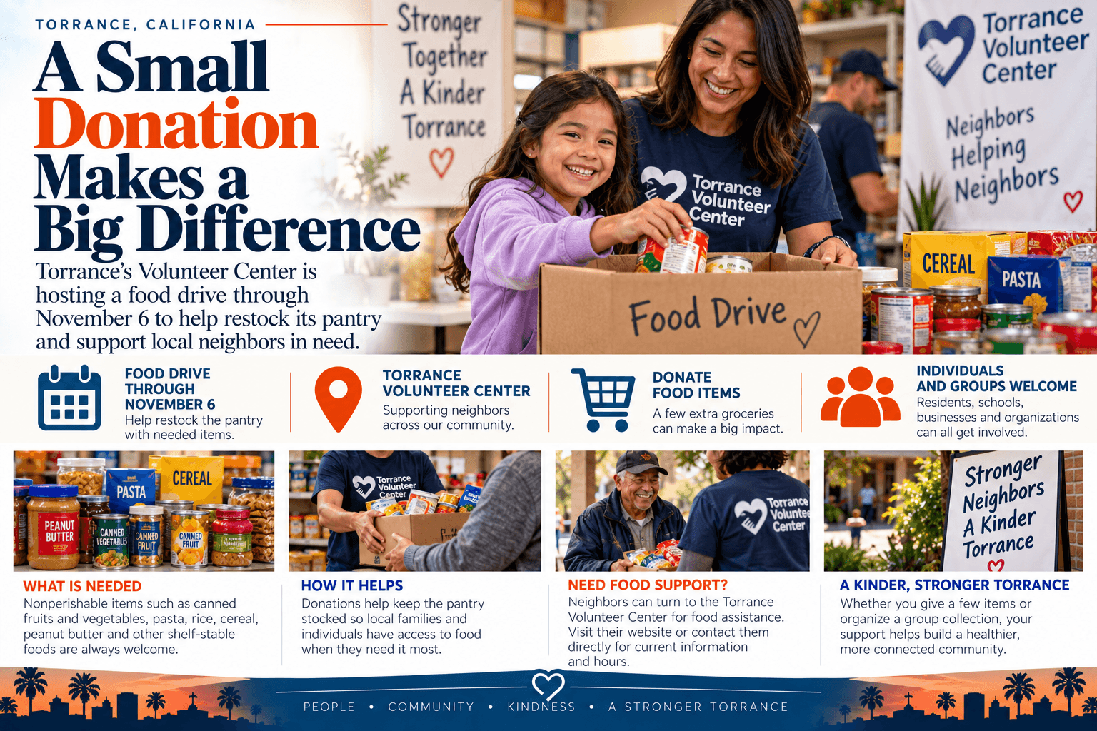 Torrance’s Volunteer Center Invites Neighbors to Help Fill Pantry Shelves