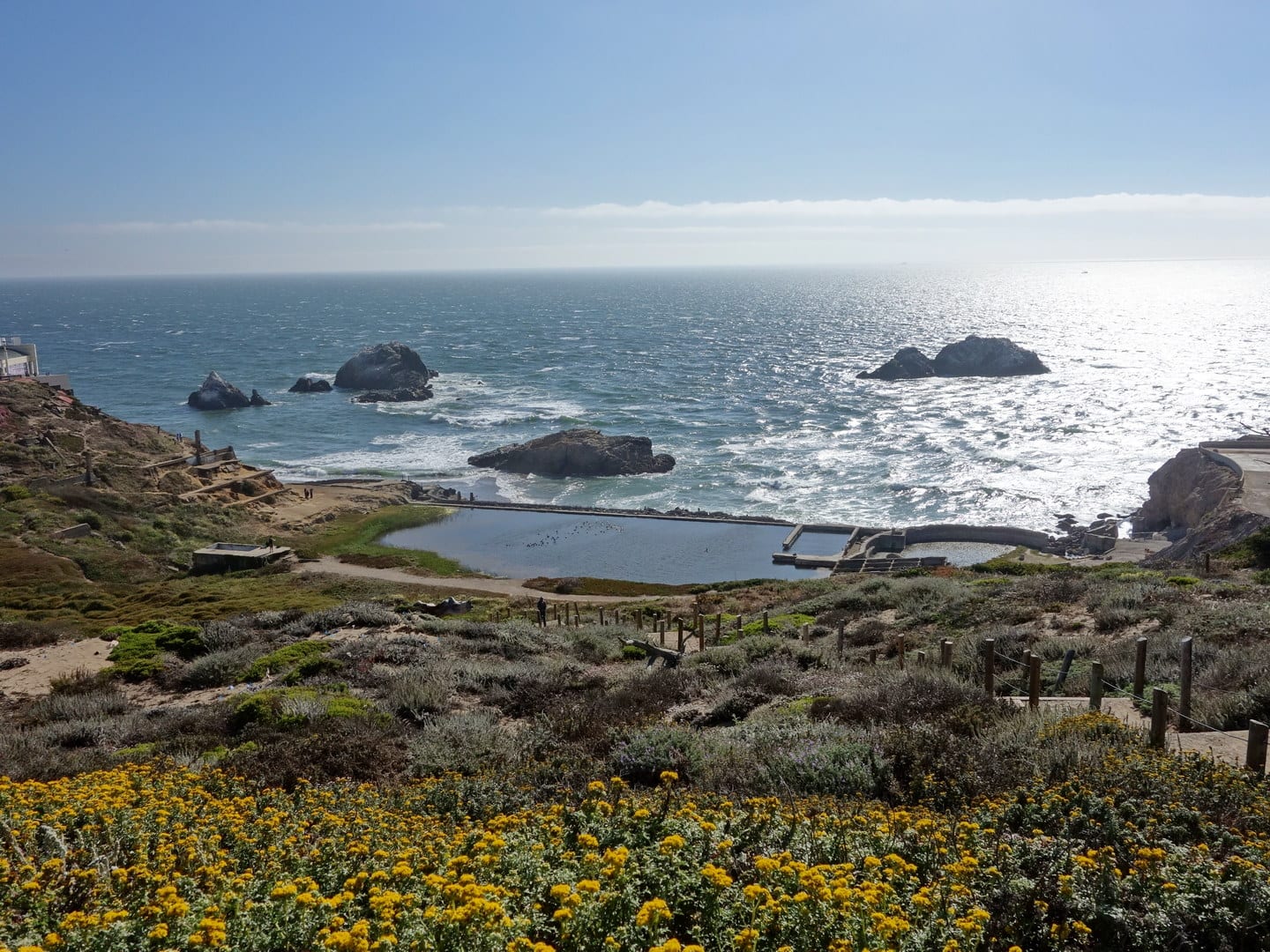 Sutro Baths Upper Trail Steep Staircase