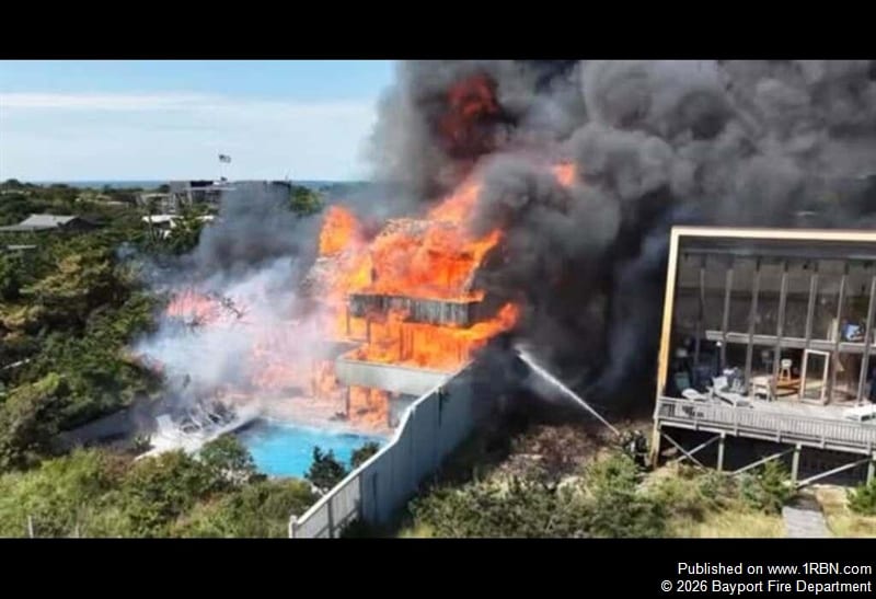 Bayport Firefighters Cross Great South Bay for Fire Island Pines House Fire