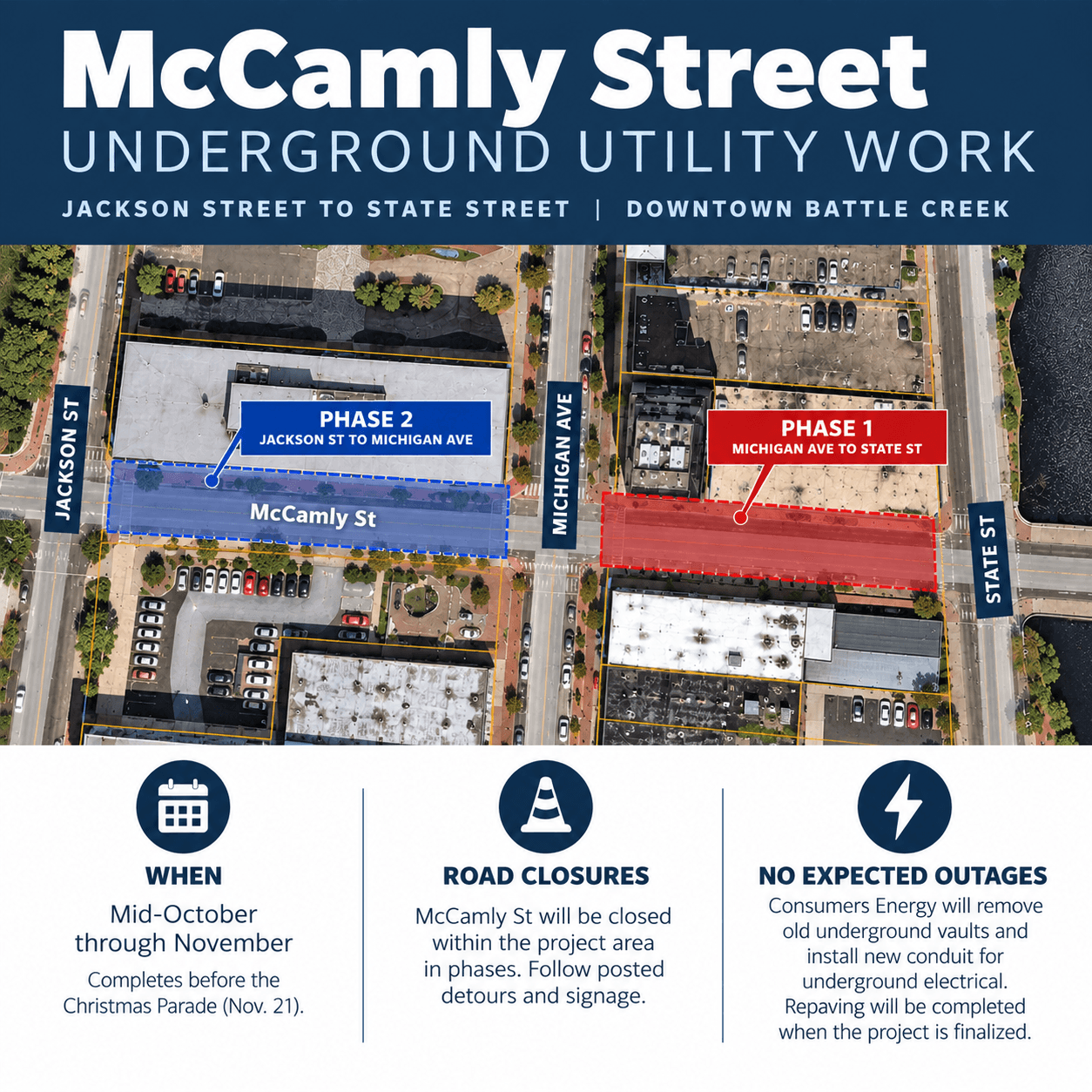McCamly Street Utility Work Will Bring Phased Closures