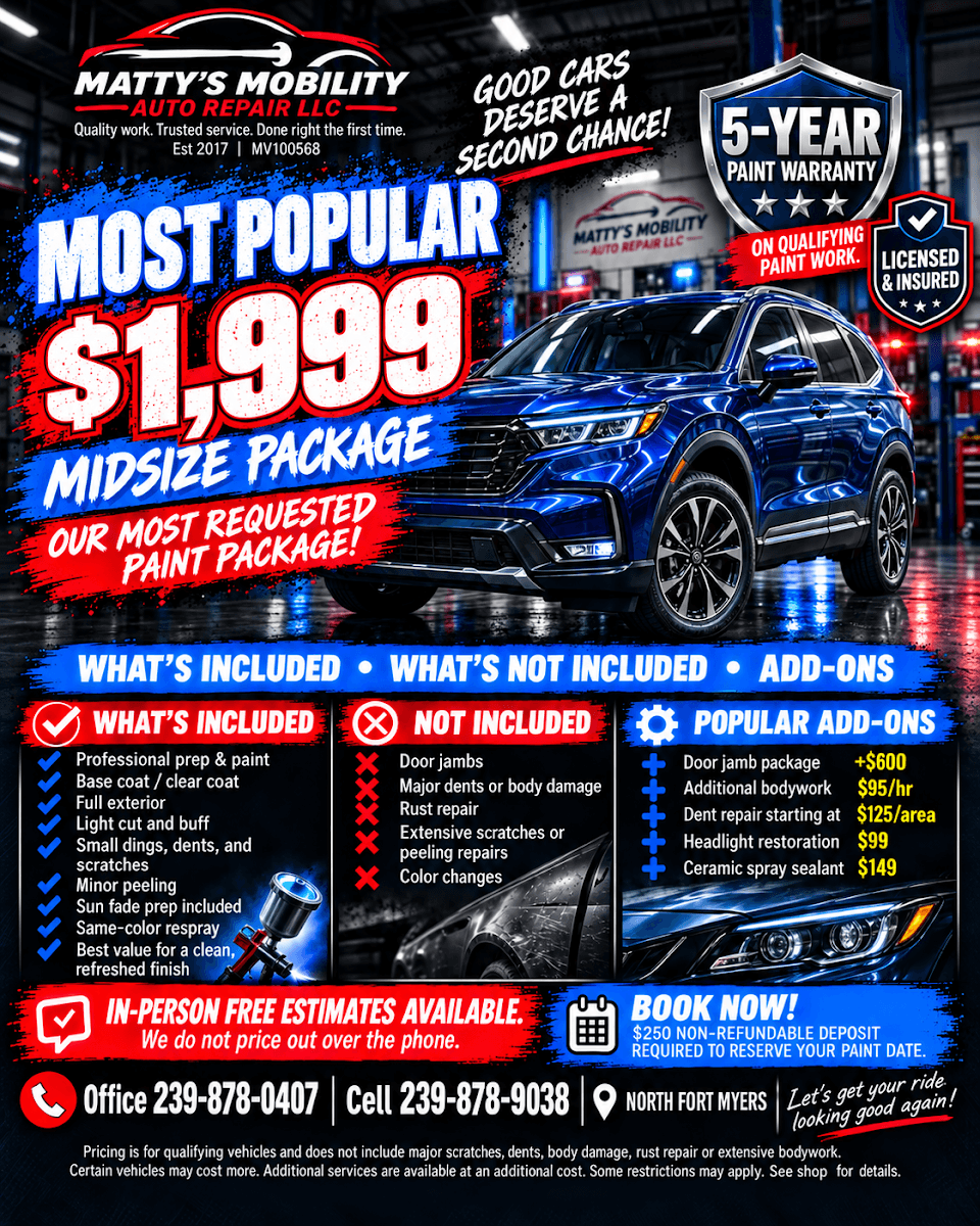 Matty's Mobility Auto Repair LLC