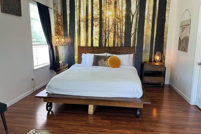 Convenient stay for techies close to theme park and freeway