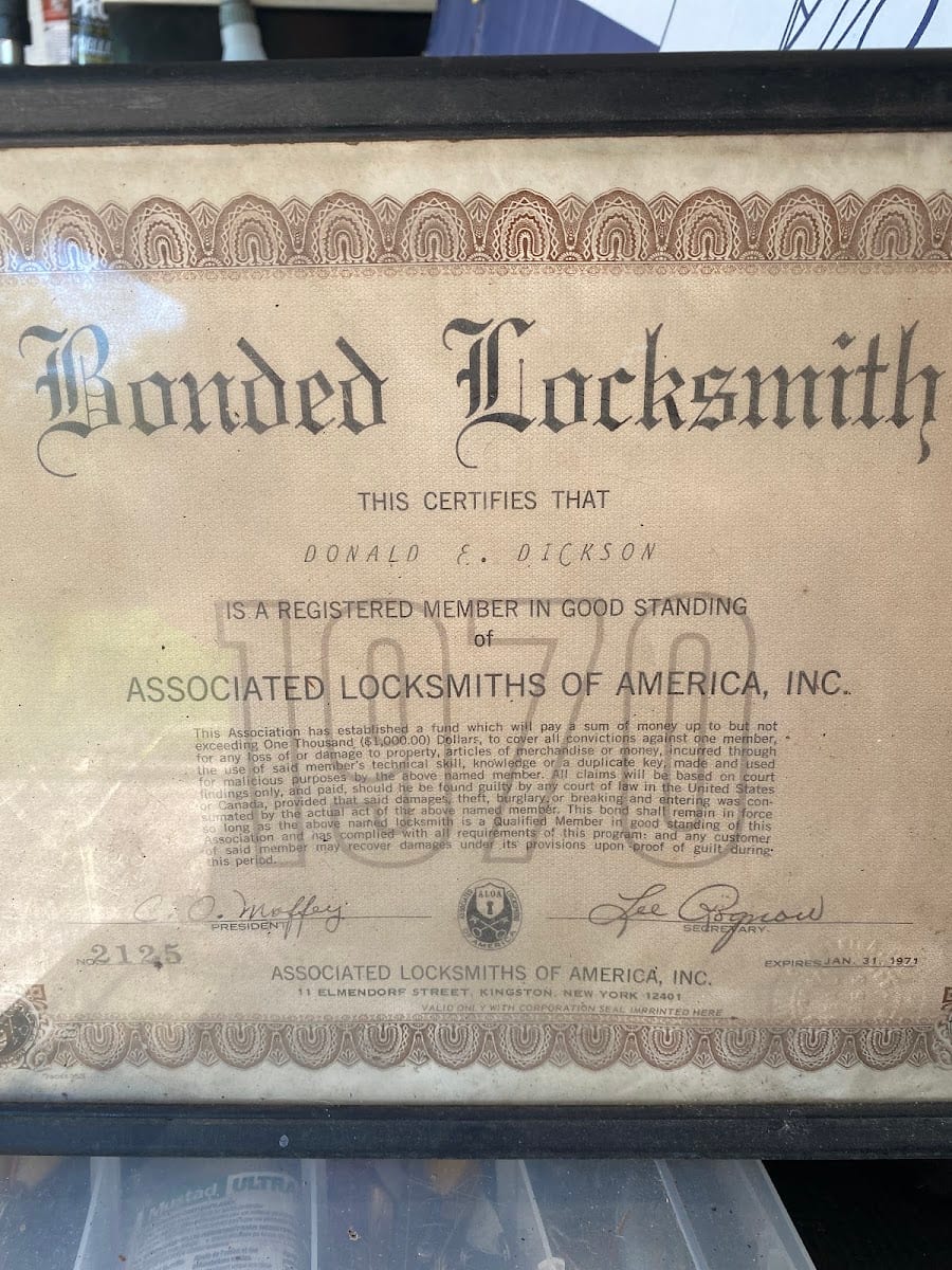 Dickson Locksmith Inc., photo 2