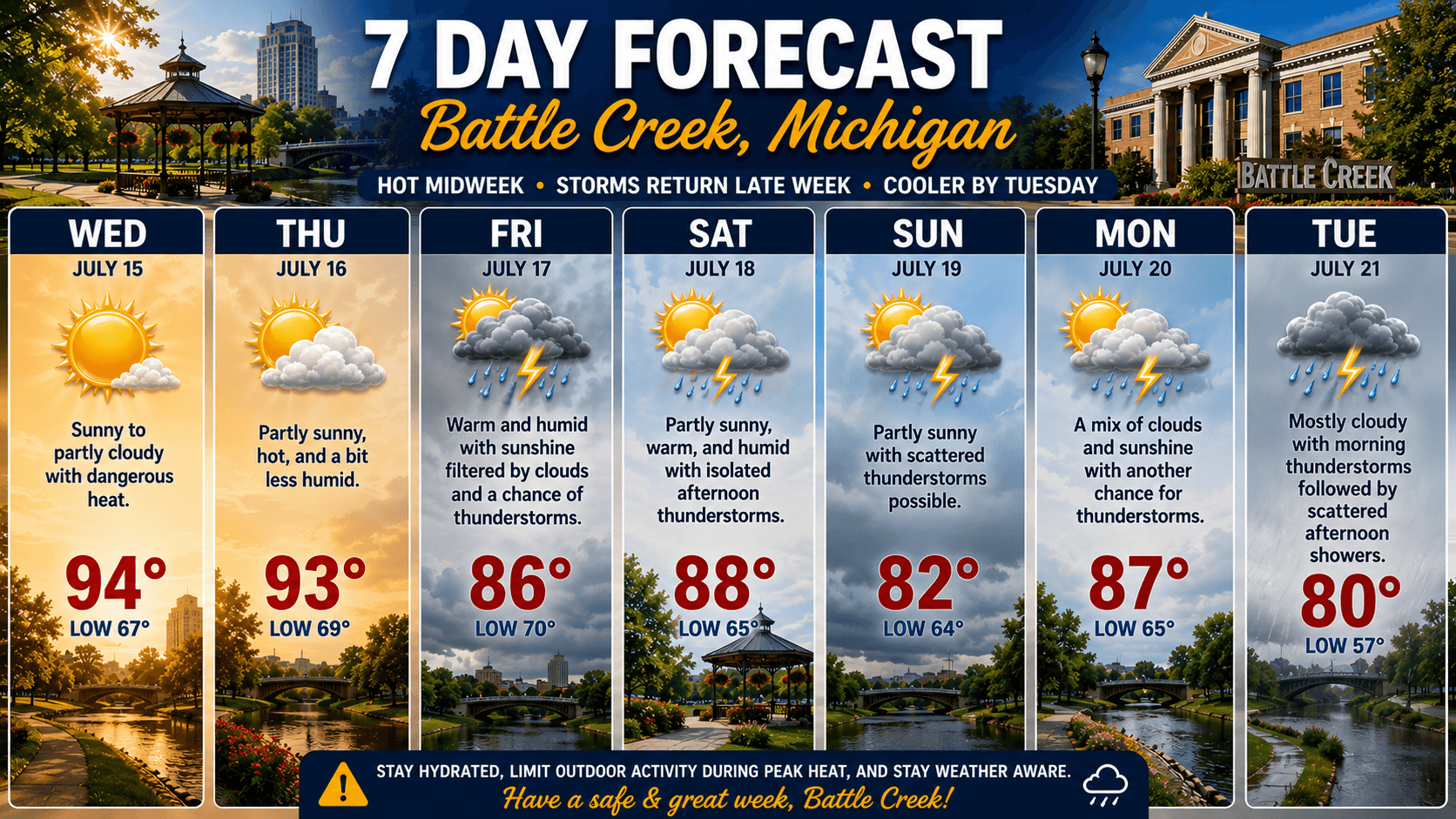 From Scorching Heat to Raging Storms: Battle Creek's Wild Weather Swing!