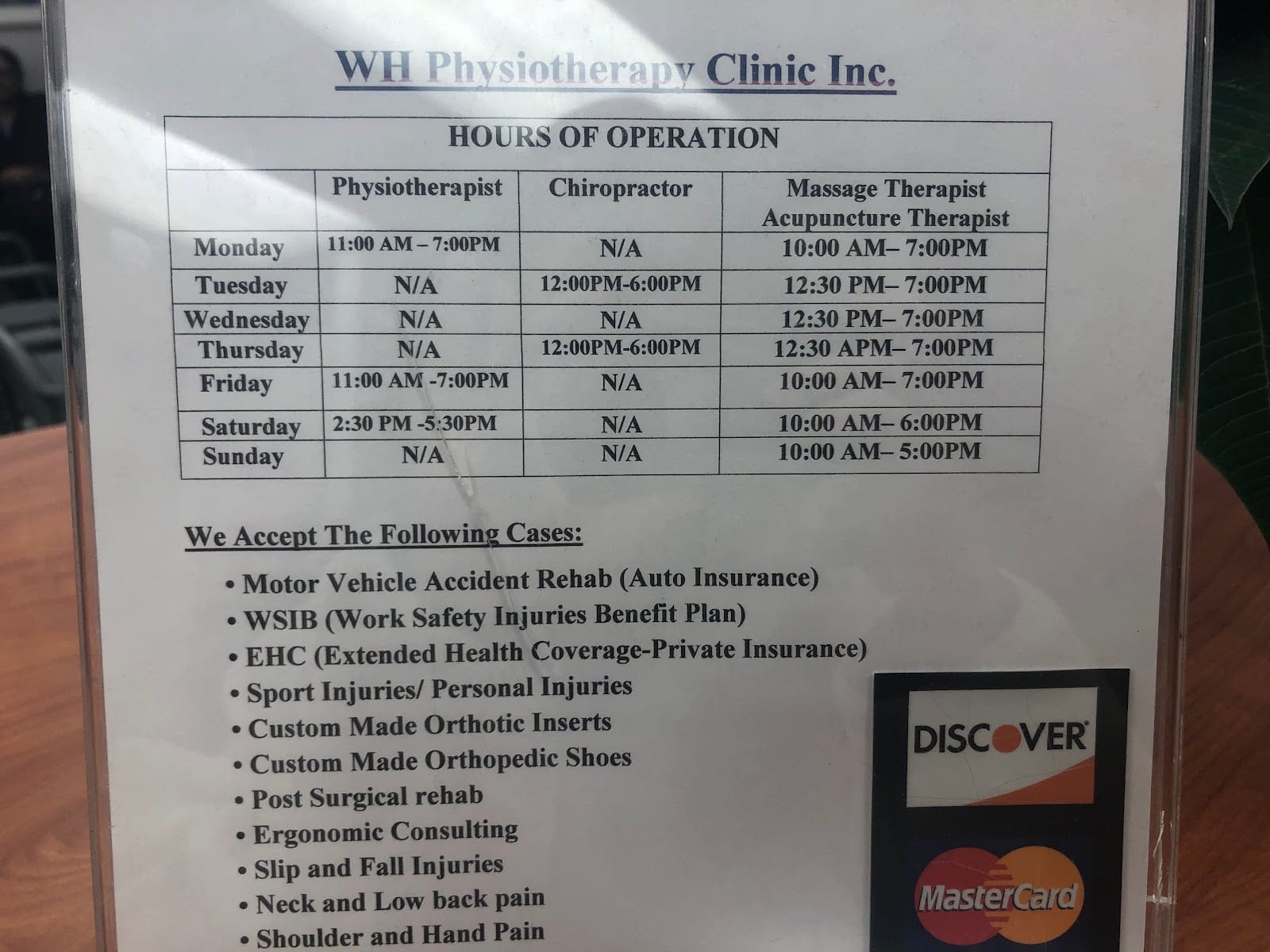 WH Physiotherapy Clinic