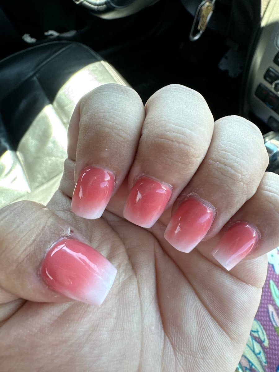 Pink & White Nails